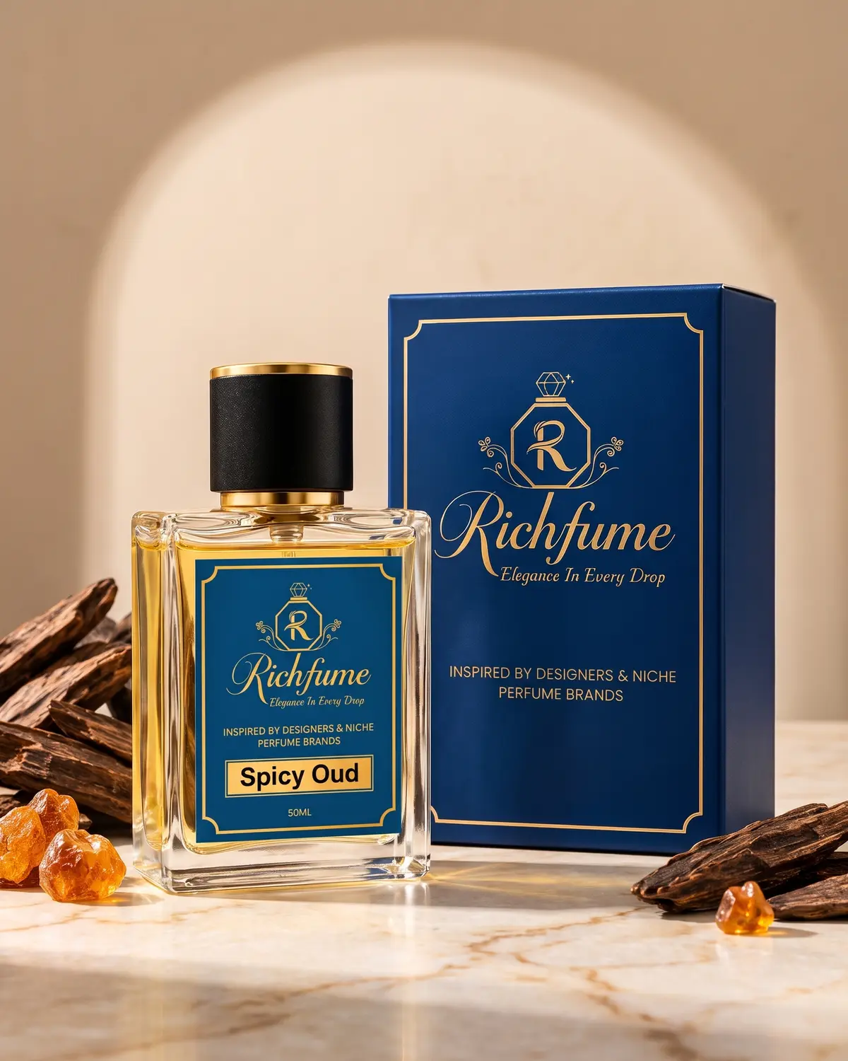 Richfume Spicy Oud Eau de Parfum 50 ML with premium gift box