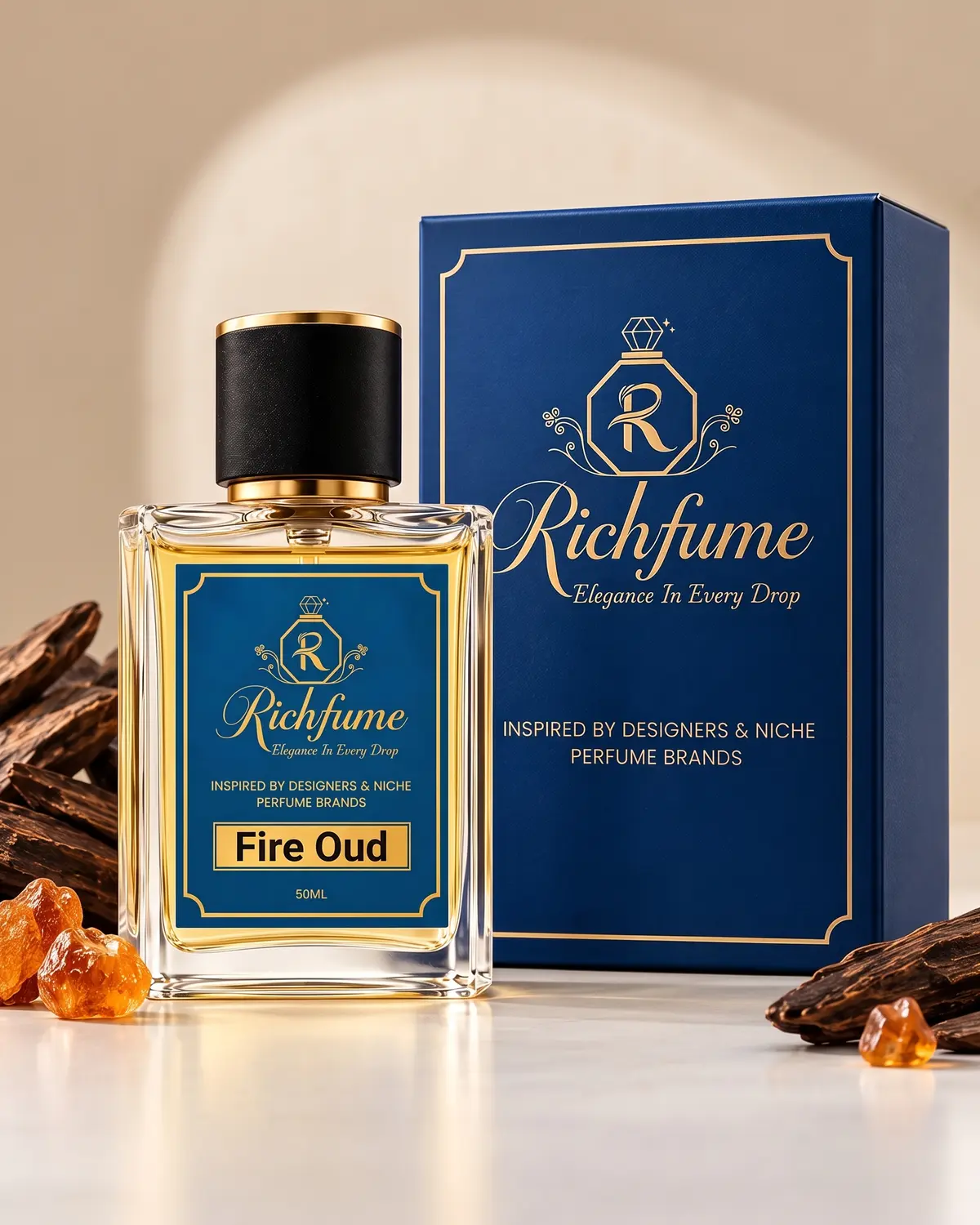 Richfume Fire Oud Eau de Parfum 50 ML with premium gift box