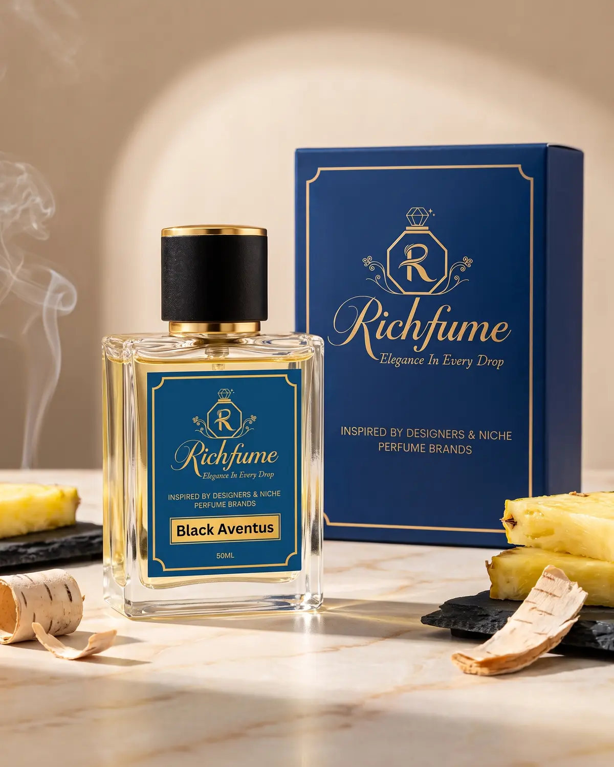 Richfume Black Aventus Eau de Parfum 50 ML with premium gift box
